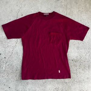 Vintage 1970s Plain Embroidered Single Stitch Tee